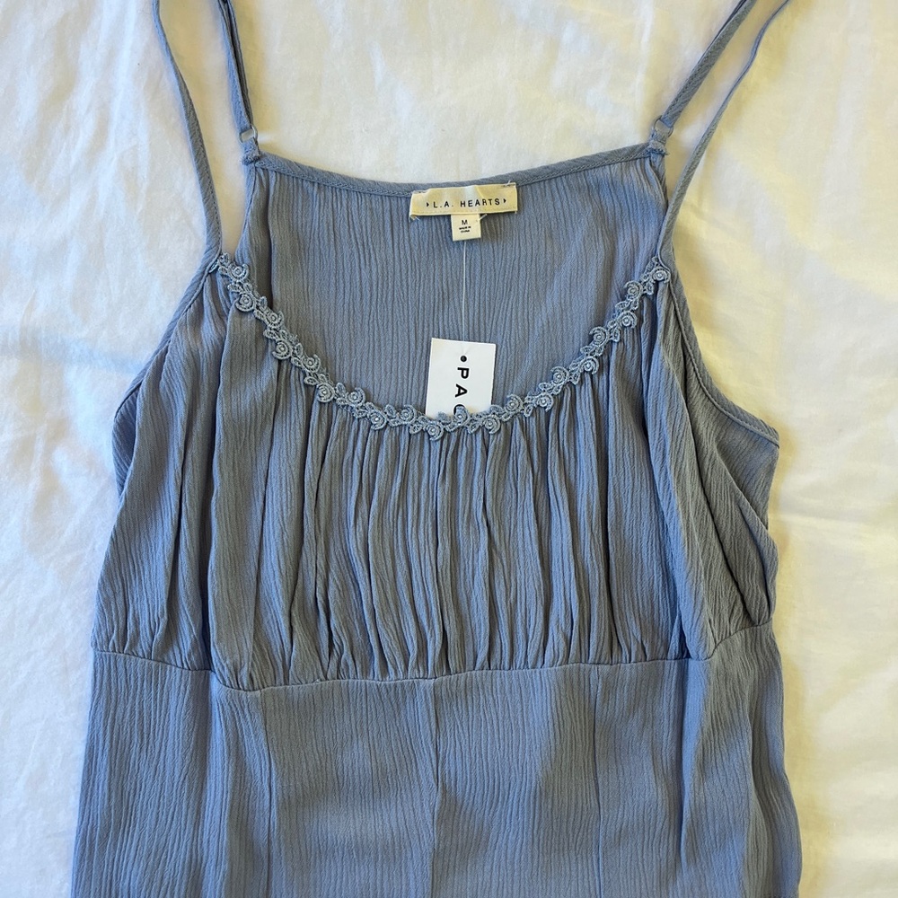 La Hearts Slate Blue Spaghetti Strap Camisole